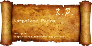 Karpelesz Petra névjegykártya